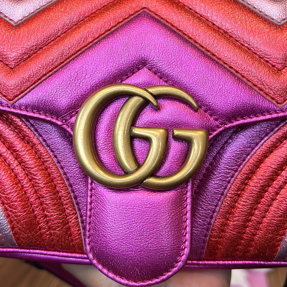 A116- 💯 % authentic Gucci limited Marmont shoulder bag - Picture 11 of 17